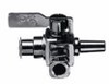 Nickel-plated brass 3-way stopcock, female luer x male luer x female luer -- GO-41507-10