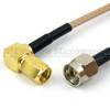 RA SSMA Male to SMA Male Cable Invalid Alias Coax in 12 Inch and RoHS Compliant - SCA72316-12 - Fairview Microwave Inc.