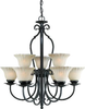 2202-09-64 Mid. Chandeliers-Glass Up - 786451 - Capital Lighting, Inc.