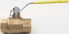SERIES 171N BRASS MANUAL BALL VALVE, 2 WAY, FULL PORT 1/4", 600WOG, WITH STEEL HANDLE -- 171N-1/4 - Image