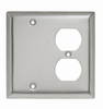 Combination Openings, 1 Blank & 1 Duplex Receptacle -- SS138 - Image