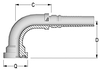 Two-Piece Fittings, Interlock Inserts, US End Configurations - 90º O-Ring Flange SAE J518 Code 61 Interlock - X Series -- X-2424-C619