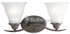 Two-Light Wall Bracket Light Fixture - P3191-20 - bulbs.com