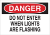 Brady B-302 Polyester Rectangle White Door, Gate & Pathway Sign - 14 in Width x 10 in Height - Laminated - TEXT: DANGER - 84061 - 754476-84061 - R. S. Hughes Company, Inc.