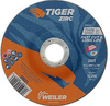 Weiler TIGER Zirconia Alumina Cutting Wheel - Type 27 - Depressed Center Wheel - 5 in Diameter - 7/8 in Center Hole - Thickness.045 in - 58021 -- 012382-58021 - Image