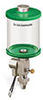 Green Color Key, Clear View Single Feed Electro Lubricator, 1 pt Acrylic Reservoir, 1/4” Male NPT, 24VDC - B5160-016AB024D2GW - Oil-Rite Corp.