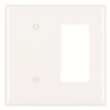 Combination Wall Plate, 1 Blank & 1 Decorator, Two Gang -- SP1426W - Image