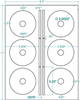 6-Up Mini-CD Labels w/ Spines - 38006 - Labelmatch