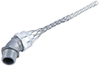 Cord Grip, alum, 45 deg, 3/4"NPT, cable range .688 - .812 with mesh - RSR-45213-E - Remke Industries