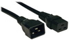C19 to C20 Heavy-Duty Extension Cord - 20A, 250V, 12 AWG, 10 ft., Black -- P036-010