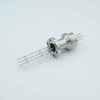Power Feedthrough, 2000 Volts, 10 Amps, 4 Pins, 0.056″ Alumel Conductors, 1.33″ Conflat Flange - A0423-4-CF - MPF Products, INC.