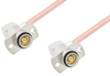 Slide-On BMA Jack Right Angle 2 Hole Flange to Slide-On BMA Jack Right Angle 2 Hole Flange Cable 6 Inch Length Using RG405 Coax - PE3C4876-6 - Pasternack