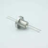 Power Feedthrough, 1000 Volts, 1 Amp, 2 Pins, 0.050″ Stainless Steel Conductors, 1.33″ Conflat Flange - A0261-2-CF - MPF Products, INC.