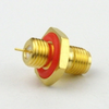 SMA Female (Jack) Bulkhead Connector Stub Terminal, Solder, Gold Plated Stainless Steel Body, Length 0.689 In - SC7593 - Fairview Microwave Inc.
