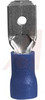 Terminal; 16-14 AWG; Vinyl (Insulation); Straight; Male; 0.174 in.; Blue; Tin - 70092517 - Allied Electronics, Inc.