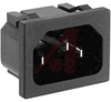 Inlet, Power; Snap In Mount; 250 VAC; 12-15 A; 100 Ohms @ 500 VDC - 70133353 - Allied Electronics, Inc.