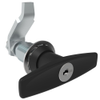 VISE ACTION® Compression Latch, Large Size, T-Handle, Zinc Alloy, Powder Coat, Black, Deep Offset Cam - E3-114-75 - Southco
