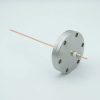 Power Feedthrough with Power Glove Connector, 5000 Volts, 30 Amps, 1 Pin, 0.094″ Copper Conductor, 2.75″ Conflat Flange P - A2597-2-CF - MPF Products, INC.