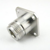 N Female (Jack) Connector Solder Cup Terminal 4 Hole Flange (Panel Mount), Solder, Tri-Metal Plated Brass Body, Length 0.66 In - SC9236 - Fairview Microwave Inc.