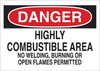 Brady B-302 Polyester Rectangle White Chemical, Biohazard, Hazardous & Flammable Material Sign - 10 in Width x 7 in Height - Laminated - 85191 - 754476-85191 - R. S. Hughes Company, Inc.