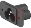 2561 C6 Inlet w/ solid pins (solder terminals screw on mounting - 70080190 - Allied Electronics, Inc.