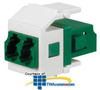 Panduit® Netkey Keyed C Duplex LC Adapter Module with.. - NKHCGRLCZ - TelephoneStuff.com