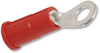 Crimp Terminal, #6, Ring Tongue, Red; Stud Size - Metric 3M - 22C9497 - Newark, An Avnet Company