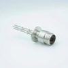 MS High Current Series, Multipin Feedthrough, 4 Pins, 700 Volts, 16 Amps per Pin, 0.094″ Nickel Conductors, 1.57″ QF / KF Flange - A3991-5-QF - MPF Products, INC.