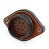 Amphenol Sine Systems AHDP02-24-21PN-SRA DuraMate AHDP Series, 21-Way Panel Mount Receptacle, Pin -- 39195