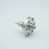 SMA Coaxial Feedthrough, 50 Ohm Matched Impedance, 1 Pin, Grounded Shield, 1.33″ Conflat Flange, Without Air-side Connector - A1921-2-CF - MPF Products, INC.