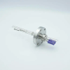 Thermocouple-Power Feedthrough, 1 Pair Type E, w/ Miniature TC Connector, 1000 Volts, 5 Amps, 2 Pins, 2.75″ Conflat Flange - A2267-8-CF - MPF Products, INC.