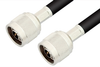 75 Ohm N Male to 75 Ohm N Male Cable 48 Inch Length Using 75 Ohm RG6 Coax, RoHS - PE3612LF-48 - Pasternack