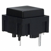 Switch Tactile N.O. SPST Square Button PC Pins 0.025A 50VDC 1.32N Thru-Hole -- 239-320E11BLK - Image