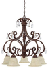 3445GU-275-CR Mid. Chandeliers-Glass Down - 446165 - Capital Lighting, Inc.