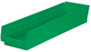 Akro-Mils 321 cu in Green Industrial Grade Polymer Shelf Storage Bin - 23 5/8 in Length - 6 5/8 in Width - 4 in Height - 1 Compartments - 30164 GREEN - 30164 GREEN - R. S. Hughes Company, Inc.