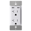45W In-Wall 2C USB Charger Outlet, 20 Amp Duplex Tamper Resistant Receptacle - ERU2545CC2A - Suzhou Ele Mfg Co., Ltd.