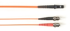 1-m, ST-MTRJ, 50-Micron, Multimode, Plenum, Orange Fiber Optic Cable -- FOCMP50-001M-STMT-OR - Image