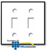 Leviton 2-Toggle Midway Size Nylon Wallplate - PJ2 - TelephoneStuff.com