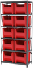 Shelving, Steel Shelving Kit, 18x36x79, 10 Bins - AS187913018R - Akro-Mils, Inc.