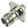 SMA Female (Jack) to TNC Female (Jack) 4 Hole Flange Adapter, Passivated Stainless Steel Body, High Temp, 1.35 VSWR - SM4754 - Fairview Microwave Inc.
