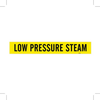 Brady B-946 Black on Yellow Vinyl Self-Adhesive Pipe Marker - 4 in Height - 3 1/2 in Character Height - 24 in Length - Printed Msg = LOW PRESSURE STEAM - 7179-1HV - 754476-93415 - R. S. Hughes Company, Inc.