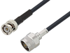 BNC Male to N Male Cable 48 Inch Length Using LMR-240 Coax - PE3W05881-48 - Pasternack