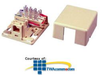 Allen Tel Surface Mount Dec Jack With Snap-On Cover - AT625A3-6DEC - TelephoneStuff.com