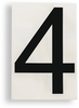 ToughStripe Die-Cut Black Letter 4 - 121871 - Brady Corporation