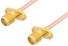 SMA Female 2 Hole Flange to SMA Female 2 Hole Flange Cable 6 Inch Length Using RG405 Coax - PE33191-6 - Pasternack