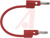 Patch Cord, Stack-Up Banana Plug Each End, 12 Inch, Red - 70197064 - Allied Electronics, Inc.