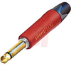 silentPLUG 1/4in Plug -mono - reed switch - red rubber overlay/gold - 70088420 - Allied Electronics, Inc.