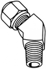 Tube to Pipe Elbow 45&deg; -- 1480-12-08 - Image
