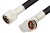 N Male to N Male Right Angle Cable 36 Inch Length Using RG8 Coax - PE3699-36 - Pasternack