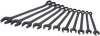 11 Pieces 12 Point Metric Black Combination Wrench Set -- MC212B - Image